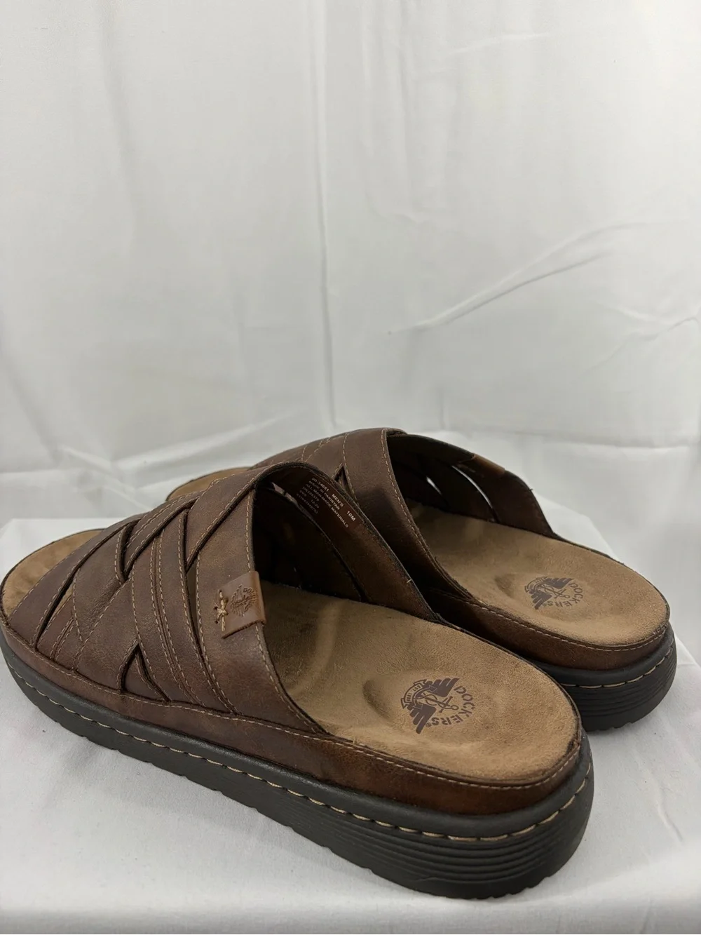 NWT Dockers Men’s Size 10 Brown Slide Sandals